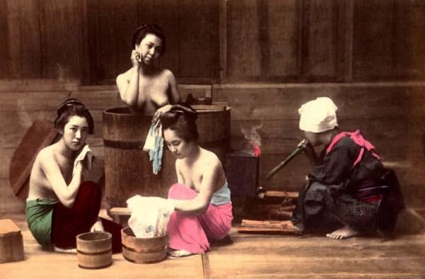 Женщины в бане. Неизвестный автор. Конец 19 века