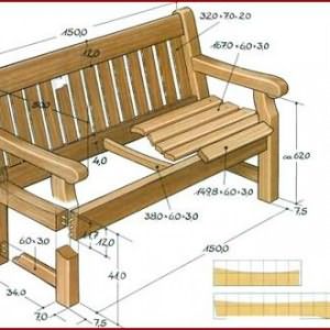 фото: схема скамейки для комнаты отдыха