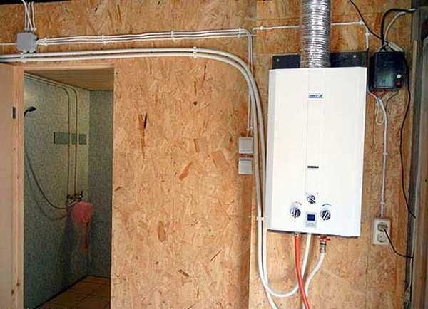 Газовый проточный водонагреватель для бани