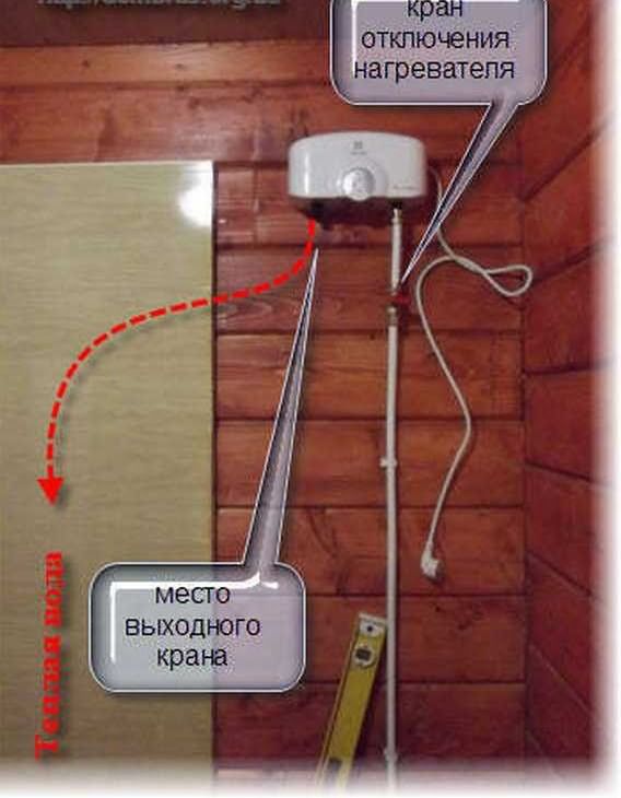 Как подключить проточный электрический водонагреватель в бане