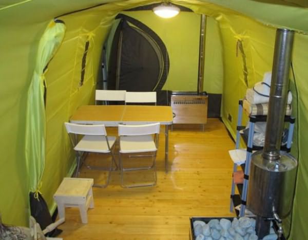 мобильные бани палатки с печкой