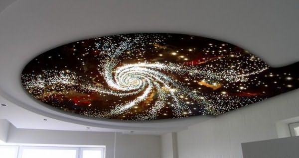 Звёздное небо, сделанное с помощью оптоволоконных светильников